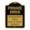 Signmission Private Drive Private Drive Residents Not Thru Street Heavy-Gauge Alum, 18" x 24", BG-1824-23272 A-DES-BG-1824-23272 - alternate 1